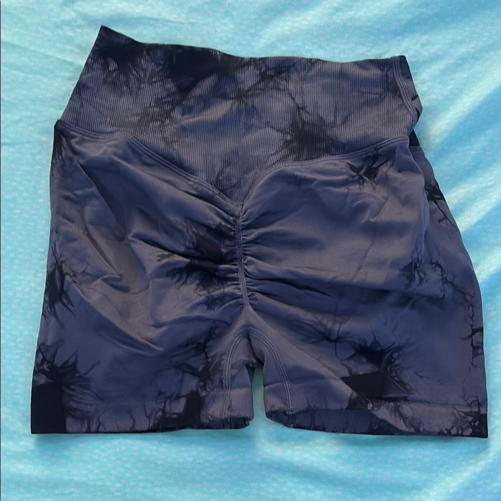 Women's Black Tie-Dye Shorts